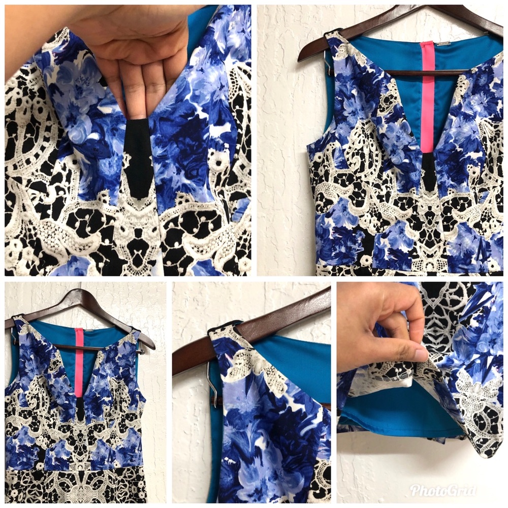 Elie Tahari Graphic Print Sleeveless Sheath Dress - Picture 6 of 8